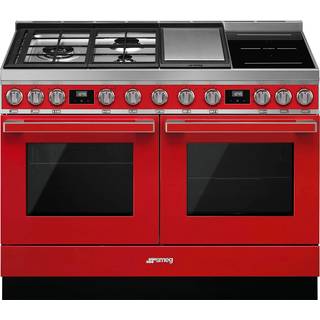CPF120IGMPR Portofino gas-/induktionskomfur, rød
