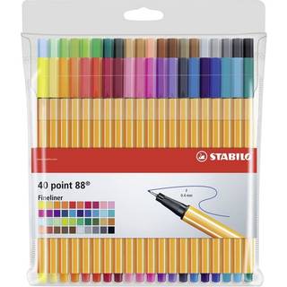 Point 88 Fineliner im Etui 40 Farben - Mehrfarbig