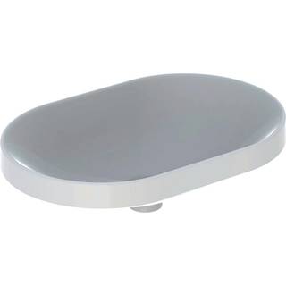 Geberit VariForm håndvask til indbygning ellipseformet: B=60cm, T=40cm, Hanehul=Uden, Overløb=Uden, Hvid / KeraTect