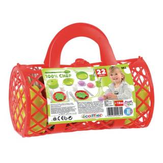 Ecoiffier - Legemad - Picnic kurv og tesæt - 22 dele