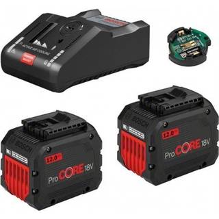 BOSCH ProCORE 18V Sæt 2 Li-Ion batterier, 18V, 12Ah + Hurtigoplader +Modul Bluetooth