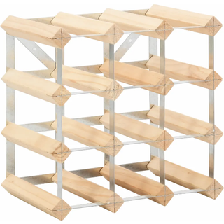 Vinreol Til 12 Flasker Massivt Fyrretræ - 12 / Beige