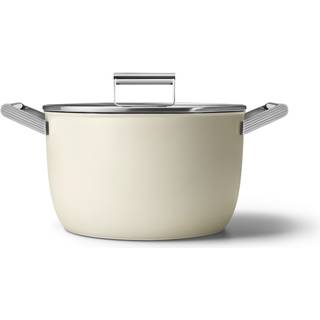 Smeg Kasserolle Creme 26 Cm - Gryder Aluminium Cream - CKFC2611CRM