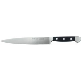 Güde Alpha Schinkenmesser 21 cm - CVM-Messerstahl - Griffschalen Hostaform - Schwarz,Silber