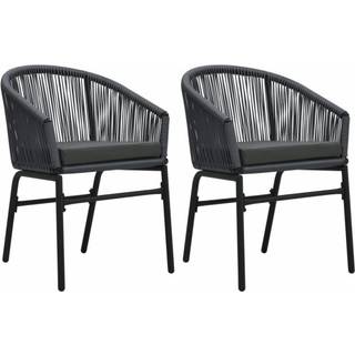 havestole 2 stk. PVC rattan brun
