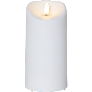 LED BLOK LYS FLAMME / 15 cm / Batteri / Timer / indendørs/udendørs brug / IP44
