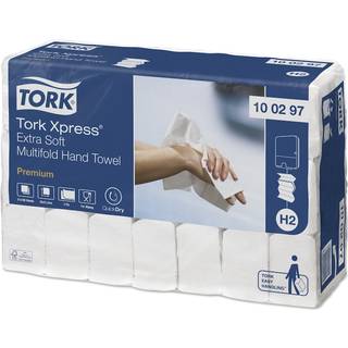 Tork Xpress Premium Extra Soft Multifold Håndklædeark, H2, 2 lags, Hvid (21 x 100 ark) - 100297