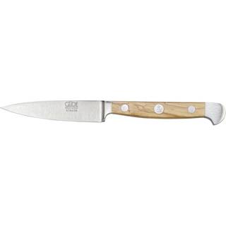 Güde Alpha Olive Spickmesser 8 cm - CVM-Messerstahl - Griffschalen Olivenholz - Braun,Silber