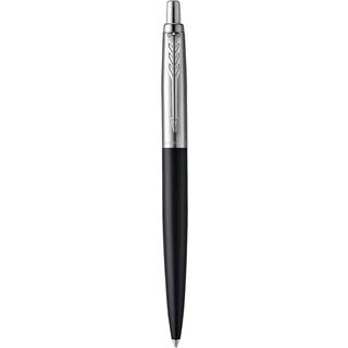 Parker Jotter XL-kuglepen | Richmond-matsort | detaljer i krom | medium spids | blå blæk | gaveæske
