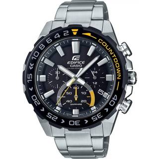Casio Edifice Quartz Black Chronograph Dial Silver Stainless Steel Bracelet Mens Watch EFS-S550DB-1AVUEF