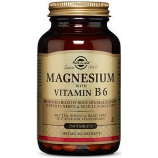 Solgar Magnesium med vitamin B6 - 250 tabl.