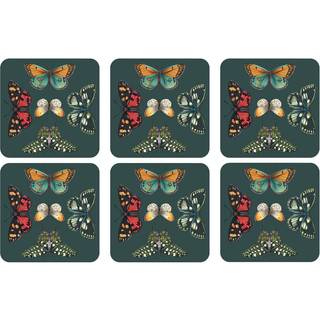 Pimpernel Botanic Garden Harmony Coasters Set p? 6 (4 """" X4 """") - Absorberende kork -st?ttet drikke Coasters Heat & Stain Resistent Holdable Tabl