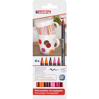 4200/6 S porcelain brushpen warm colours - Mehrfarbig