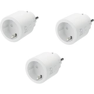 DELTACO SMART HOME strömbrytare, WiFi, 1xCEE 7/3, 10A, timer, 3-pack