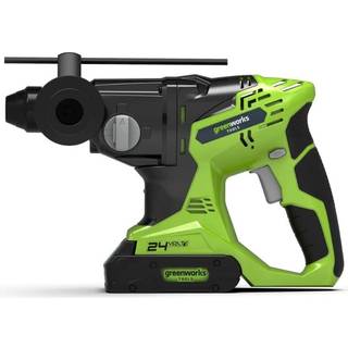 Greenworks, GD24SDS2, Slaghammer 2J, 24V, U/batteri og lader