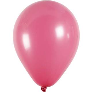 Mørk Pink Runde Balloner 23 cm - 10 stk.