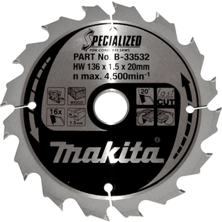 Makita rundsavklinge HM 136x1,5x20 B-33532
