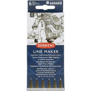Derwent Line Maker Sort 6 stk.