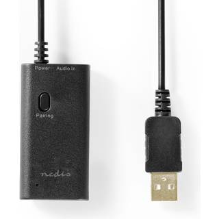 Nedis - Bluetooth® Transmitter | Tilslutninger indgang: 1x 3.5 mm | AptX ™ Low latency / AptX™ / SBC | Op til 2 enheder | Sort - BTTR100BK