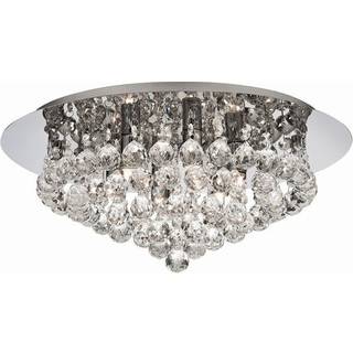 Hanna loftlampe, krom, glaskrystalkugler, 45 cm