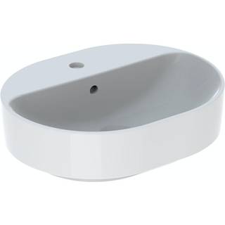 Geberit VariForm vask 50 cm elipseformet til bord med hanehul og overløb