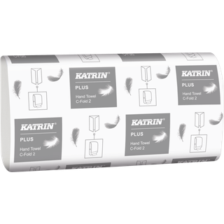 Katrin Plus Håndklæde ark C-fold 2 lag 1 karton=24 pakker