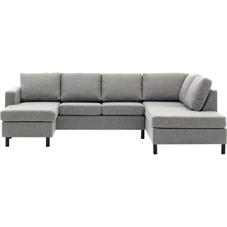 Oslo venstrevendt U-sofa - lysegrå