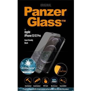 iPhone 12/12 Pro PanzerGlass Case Friendly Hærdet glas - Sort Kant