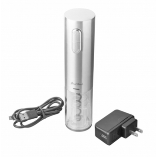 Final touch rechargeable electric corkscrew with lithium-ion battery