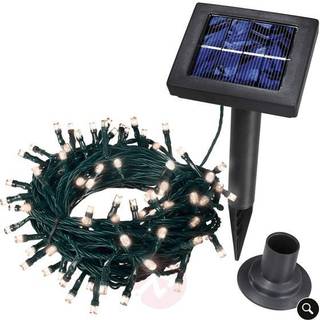 LED-lyskæde solcelle drevet m/100 LED (flere farver) - 9 meter - Blå