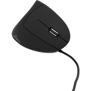 MediaRange MROS230 - vertical mouse - USB 2.0 - black - Vertical mouse - Optisk - 6 knapper - Sort