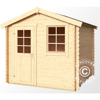 Redskabsskur Redskabsrum Haveskur i træ Lyon 2,3x2,3x2,34m, 28mm,5,04m²,Natur