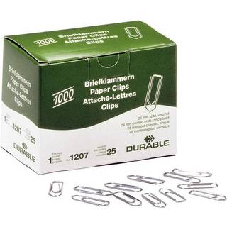 DURABLE Paper clips 26 mm zinc-plated pack of 1000