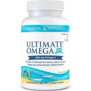 Ultimate Omega Junior, 680 mg Jordbær - 90 mini-softgels