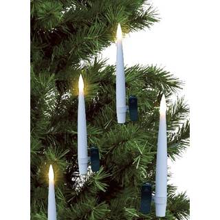 Juletræslys - LED - 10pak - 15cm - Med Fjernbetjening - Batteri - Veli-Line