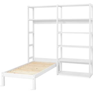 Hoppekids Storey reol med 8 hylder og seng 70x160 cm
