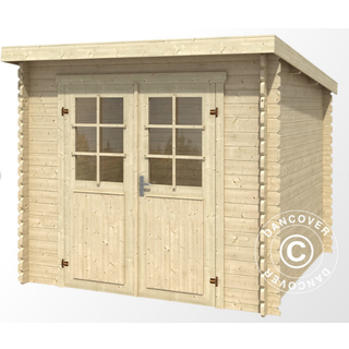 Redskabsskur Redskabsrum Haveskur i træ Hagen 2,3x1,75x2,11m, 28mm,3,8m²,Natur