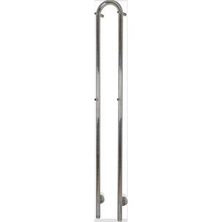 Kriss Duo El-håndklædevarmer 1480x190 mm børstet rustfrit stål
