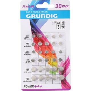 Grundig Knapcellebatteri 30-pak mindre batterier