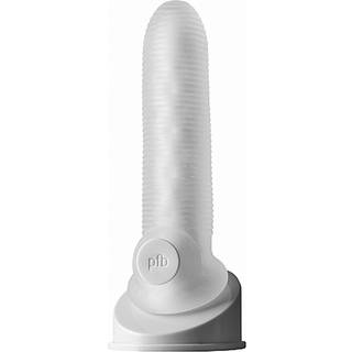 Fat Boy Micro Ribbet - Penisovertræk (17 cm) - Hvid
