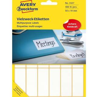 Avery etiketter 50x19mm 3327 hvid
