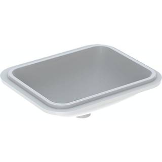 Geberit VariForm håndvask til underlimning rektangulær: B1=45cm, T=44cm, Hanehul=Uden, Overløb=Uden, Hvid
