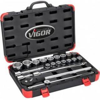 VIGOR 3/4´´ topnøglesæt 21 dele 19-50 mm (V2318N)