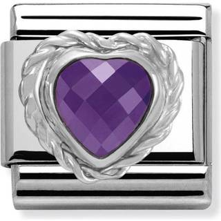 Nomination Purple Crystal Heart Charm