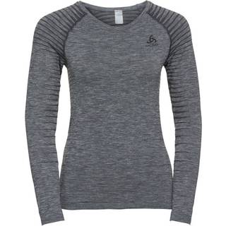 Odlo Women's Syntetisk L/S Baselayer TOP Crew - Grå-Large
