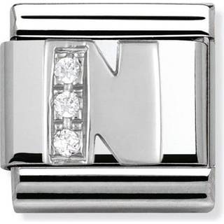 Nomination Silver Cubic Zirconia Letter Charm - N