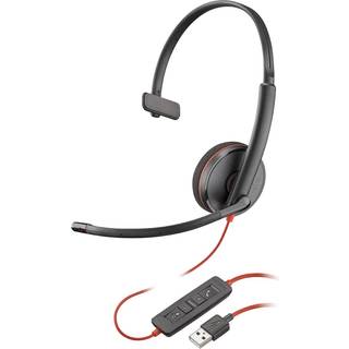 POLY Blackwire C3210 Headset Ledningsført Kontor/Callcenter USB Type-A Sort