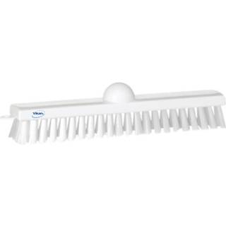 Vikan Gulvskrubbe med gevind 290 mm Stiv Hvid Hvide børster (3661)