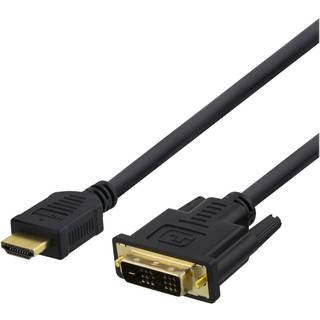 DVI - HDMI kabel - Guldbelagt - Fuld HD - Hvid - 10 m