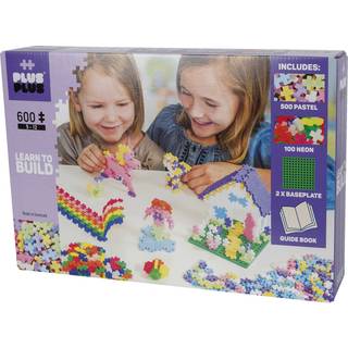 Plus Plus Mini pastel Starter Set - 600 byggeklodser og 2 byggeplader